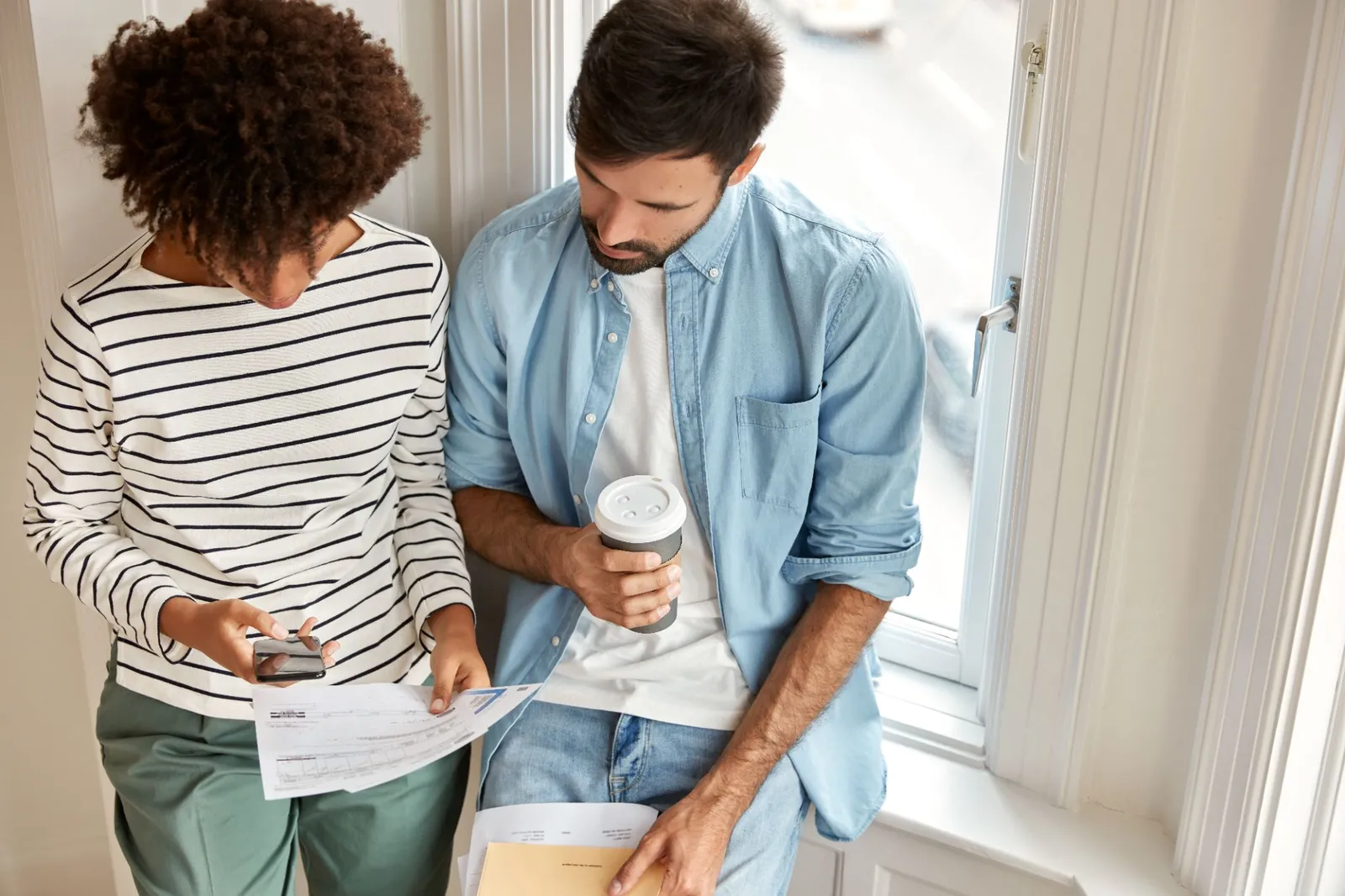 couple-reviewing-bills-while-on-irs-currently-not-collectible-status